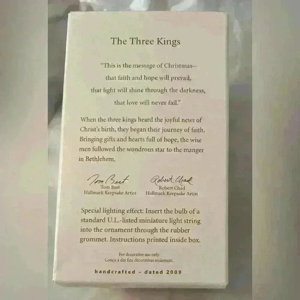 Hallmark Keepsake NEW 2009 Christmas Ornament The Three Kings - Joy, Faith, Hope